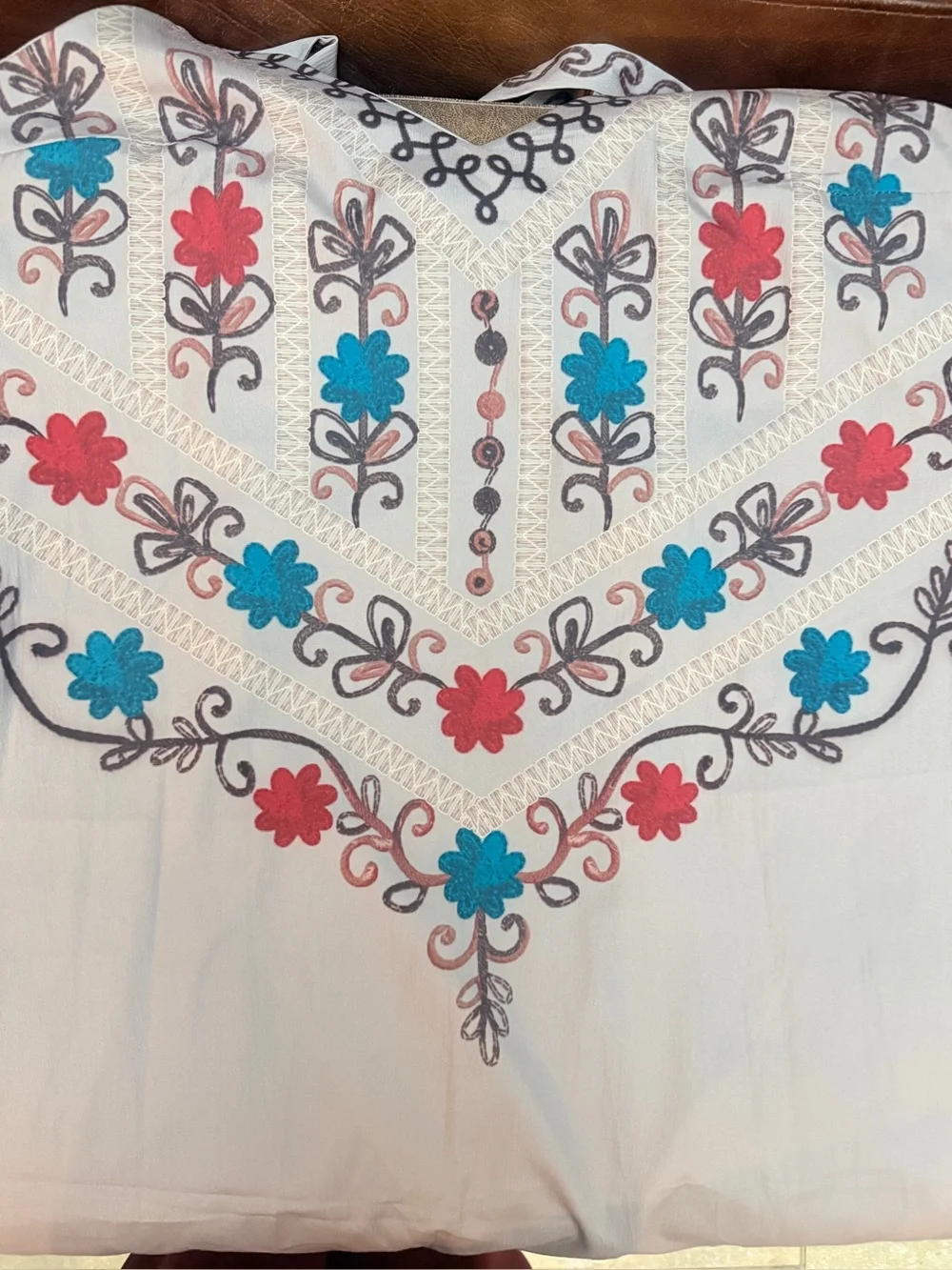 NWOT Sleeveless Embroidered Beige Maxi Dress - Picture 3 of 3